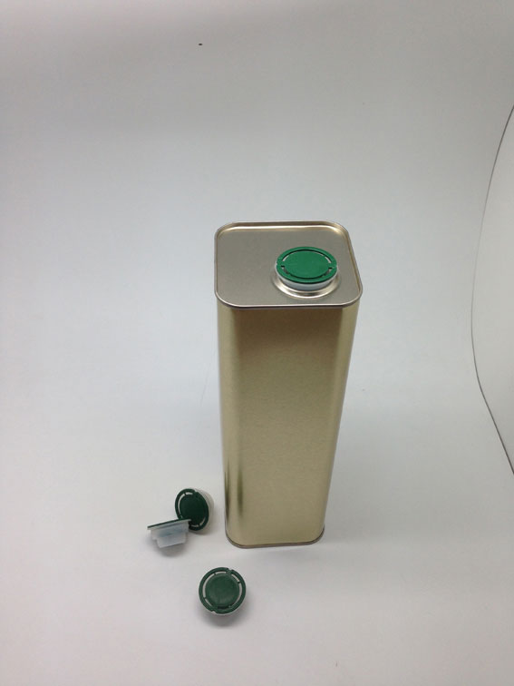 קופסת פח לשמן זית 2 ליטר מוארך