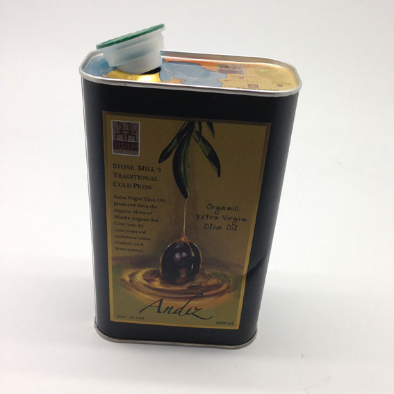 קופסת פח לשמן זית 1 ליטר